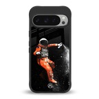 trippy astronaut back phone cover | glass case for google pixel 9 pro xl