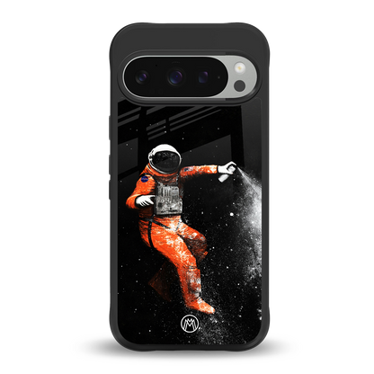 trippy astronaut back phone cover | glass case for google pixel 9 pro xl