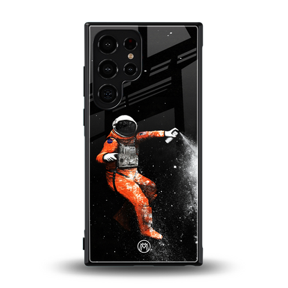 trippy astronaut back phone cover | glass case for samsung galaxy s24 ultra