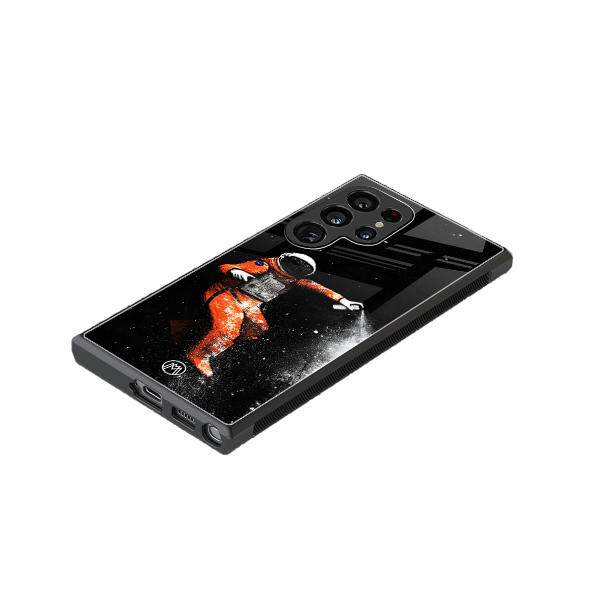 trippy astronaut back phone cover | glass case for samsung galaxy s24 ultra