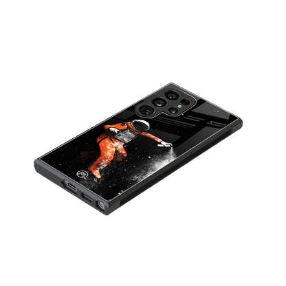 trippy astronaut back phone cover | glass case for samsung galaxy s24 ultra