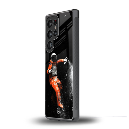 trippy astronaut back phone cover | glass case for samsung galaxy s25 ultra