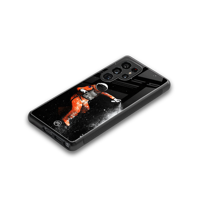 trippy astronaut back phone cover | glass case for samsung galaxy s25 ultra