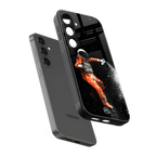 trippy astronaut back phone cover | glass case for samsung galaxy s23 fe