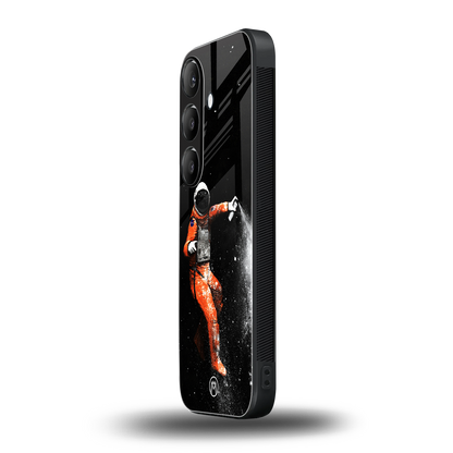 trippy astronaut back phone cover | glass case for samsung galaxy s23