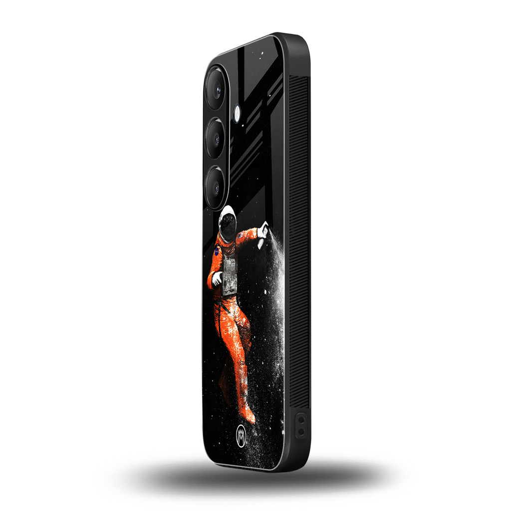 trippy astronaut back phone cover | glass case for samsung galaxy s24 plus