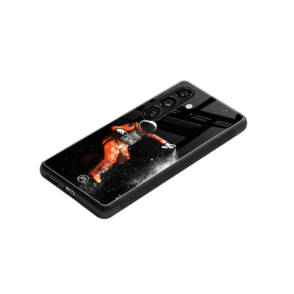 trippy astronaut back phone cover | glass case for samsung galaxy s23 plus