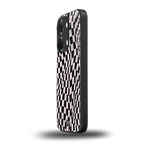 trippy b&w check pattern back phone cover | glass case for oneplus nord 3