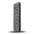 trippy b&w check pattern back phone cover | glass case for oneplus nord 4