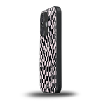 trippy b&w check pattern back phone cover | glass case for oneplus nord ce 3