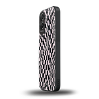 trippy b&w check pattern back phone cover | glass case for oneplus nord ce 4 lite