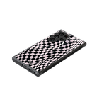 trippy b&w check pattern back phone cover | glass case for samsung galaxy s23 ultra