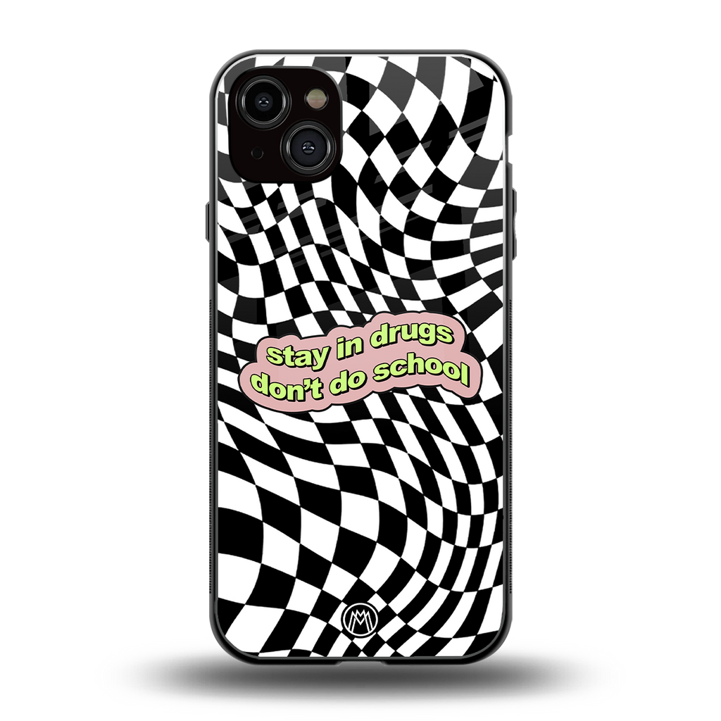 trippy high life back phone cover | glass case for iphone 14 plus