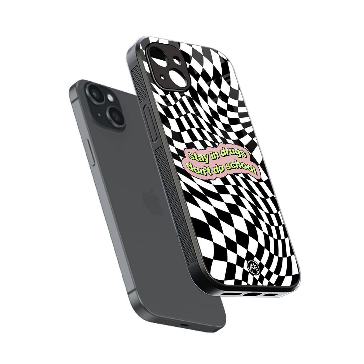 trippy high life back phone cover | glass case for iphone 15 plus