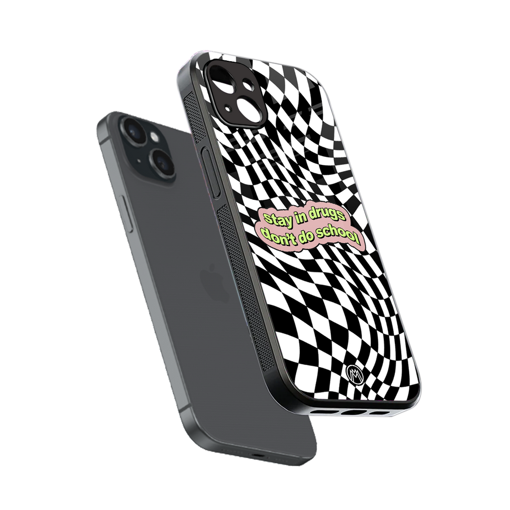 trippy high life back phone cover | glass case for iphone 14 plus