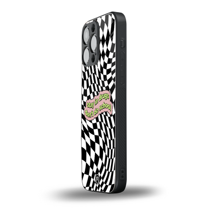 trippy high life back phone cover | glass case for iphone 14 pro max