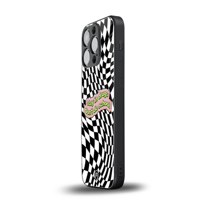 trippy high life back phone cover | glass case for iphone 15 pro