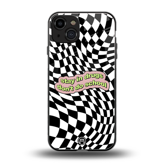 trippy high life back phone cover | glass case for iphone 15