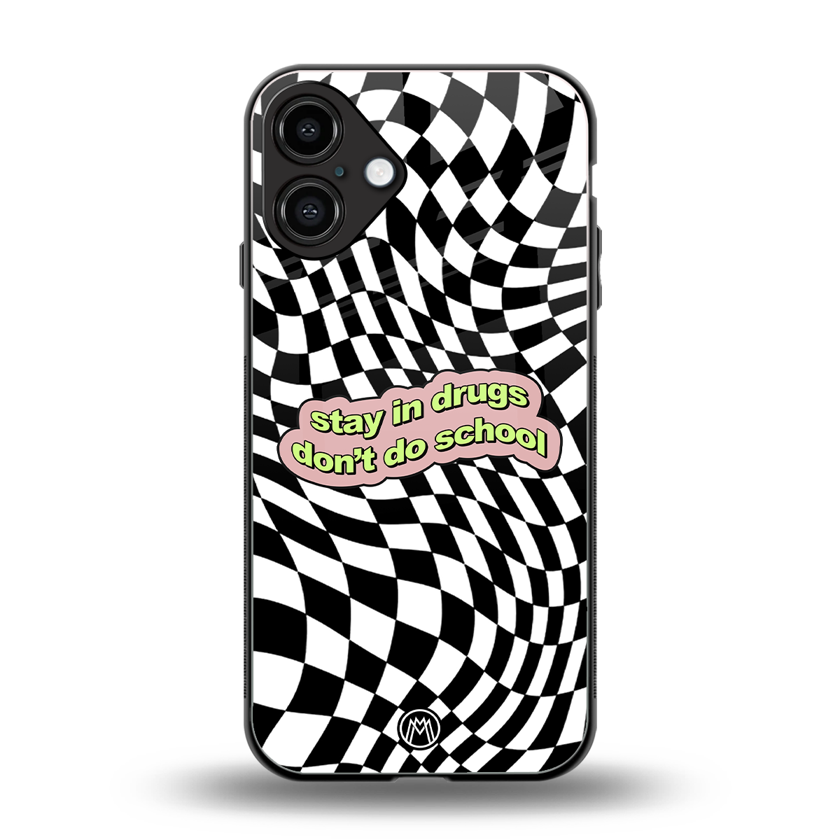 trippy high life back phone cover | glass case for iphone 16 plus