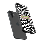 trippy high life back phone cover | glass case for iphone 16 plus