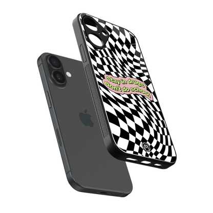 trippy high life back phone cover | glass case for iphone 16 plus