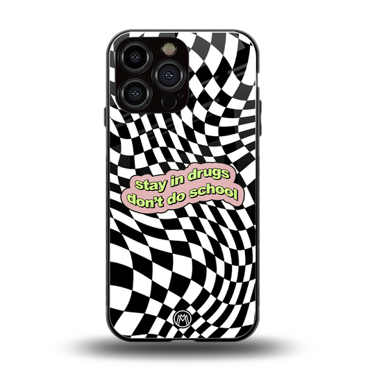 trippy high life back phone cover | glass case for iphone 16 pro max