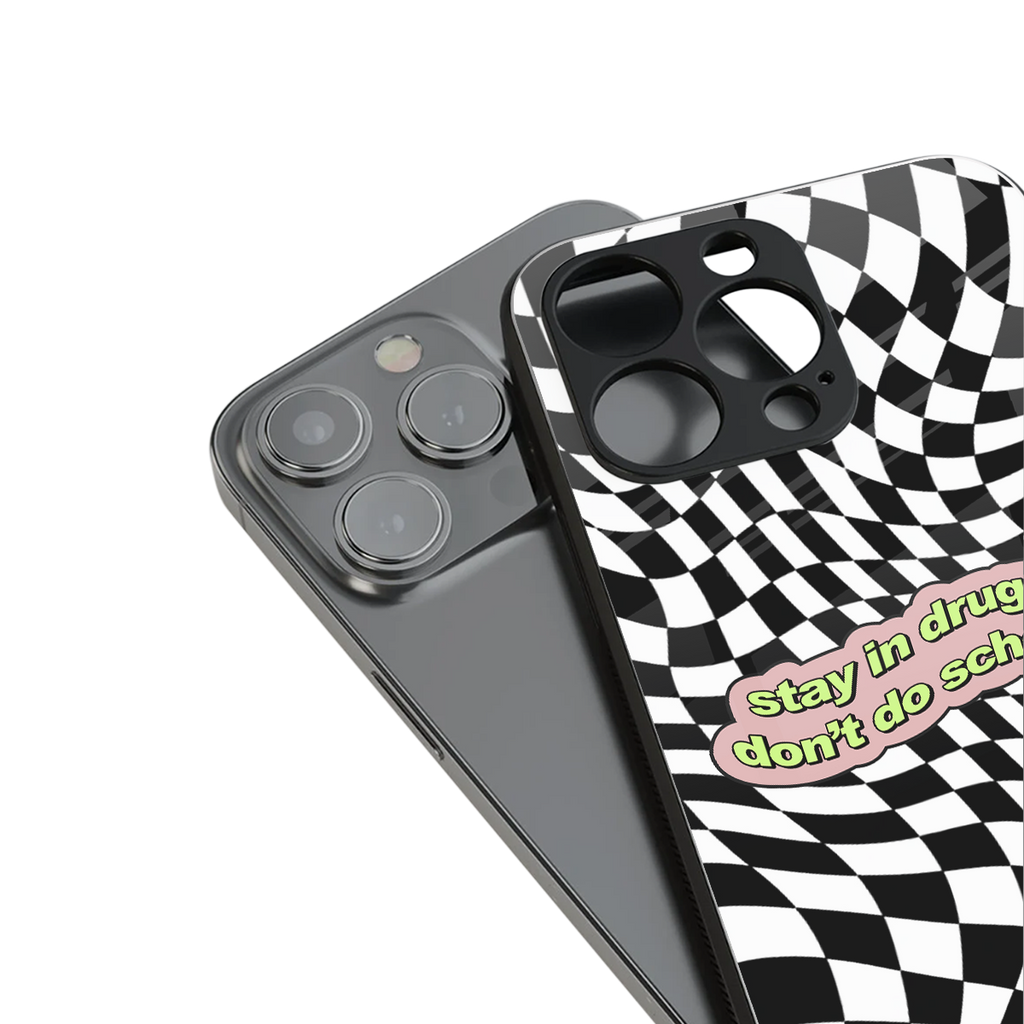 trippy high life back phone cover | glass case for iphone 13 pro