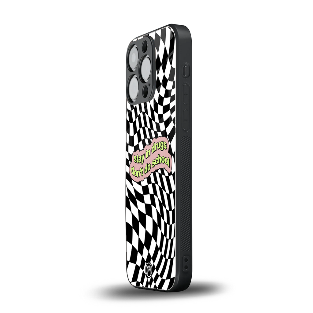 trippy high life back phone cover | glass case for iphone 16 pro