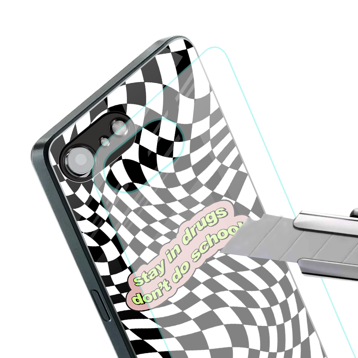 trippy high life back phone cover | glass case for iphone 16e
