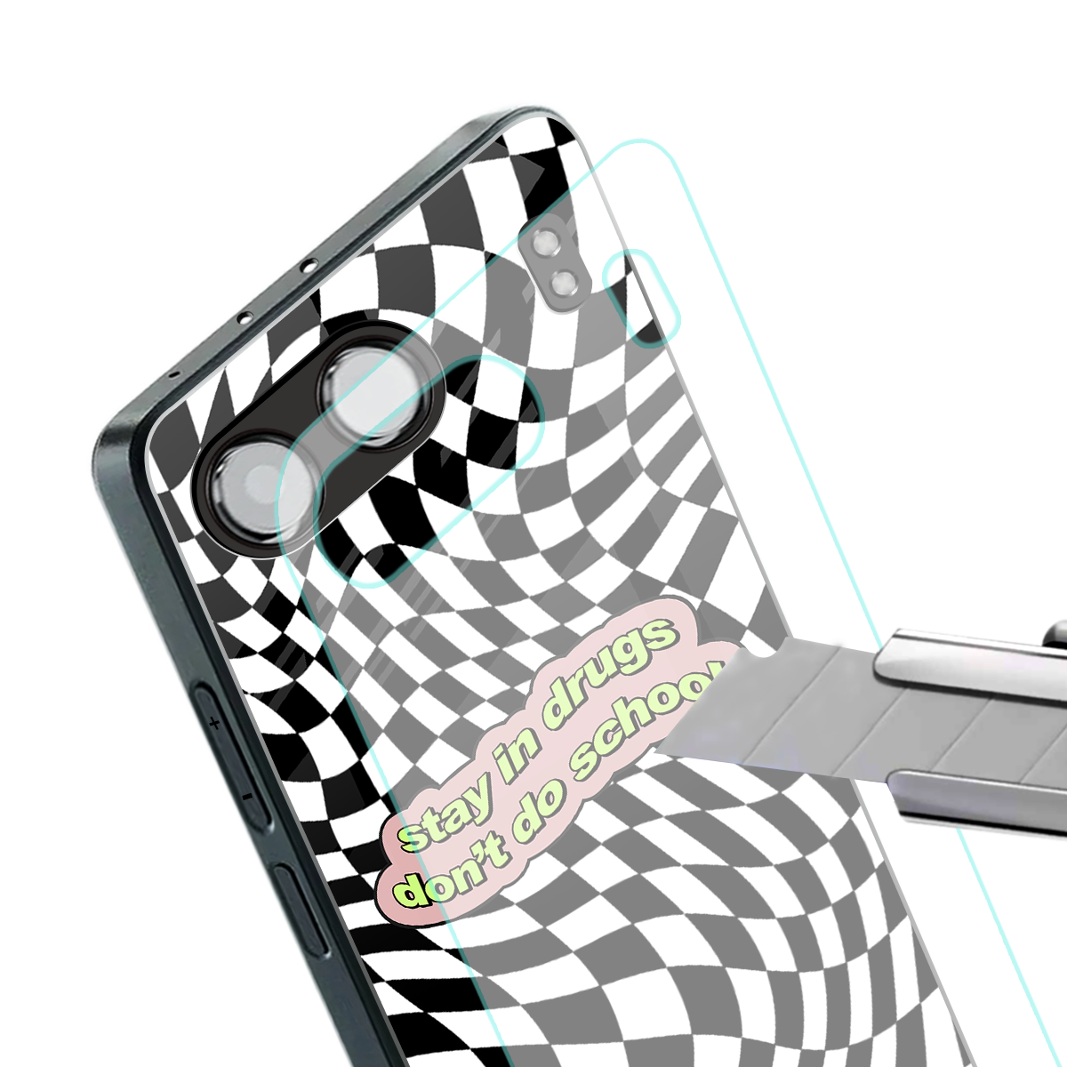 trippy high life back phone cover | glass case for oneplus nord 4