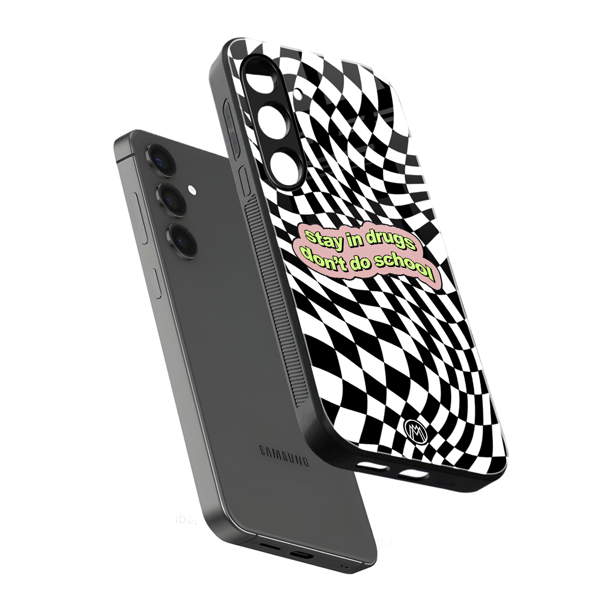 trippy high life back phone cover | glass case for samsung galaxy s24 plus