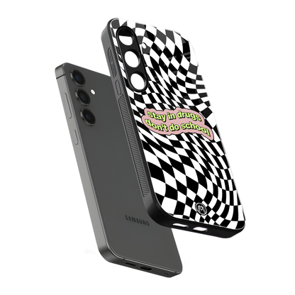 trippy high life back phone cover | glass case for samsung galaxy s24 fe