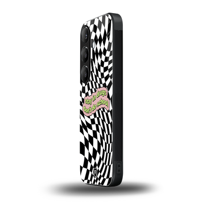 trippy high life back phone cover | glass case for samsung galaxy s24 fe