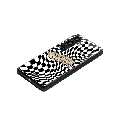 trippy high life back phone cover | glass case for samsung galaxy s24 plus