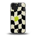 trippy pastel checks back phone cover | glass case for iphone 13 mini