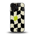 trippy pastel checks back phone cover | glass case for iphone 13 pro