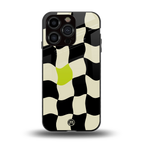 trippy pastel checks back phone cover | glass case for iphone 13 pro