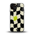 trippy pastel checks back phone cover | glass case for iphone 13