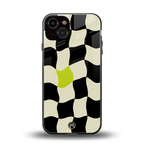 trippy pastel checks back phone cover | glass case for iphone 13