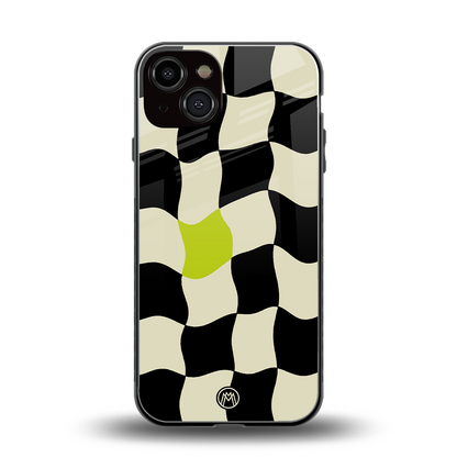 trippy pastel checks back phone cover | glass case for iphone 13