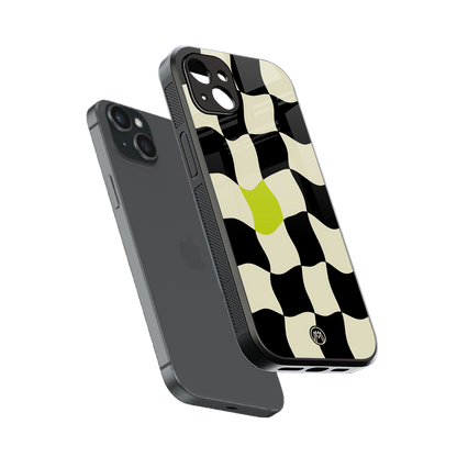 trippy pastel checks back phone cover | glass case for iphone 14 plus