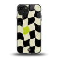 trippy pastel checks back phone cover | glass case for iphone 15