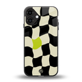 trippy pastel checks back phone cover | glass case for iphone 16 plus