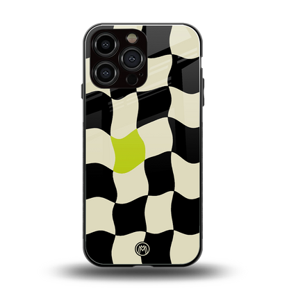 trippy pastel checks back phone cover | glass case for iphone 16 pro max