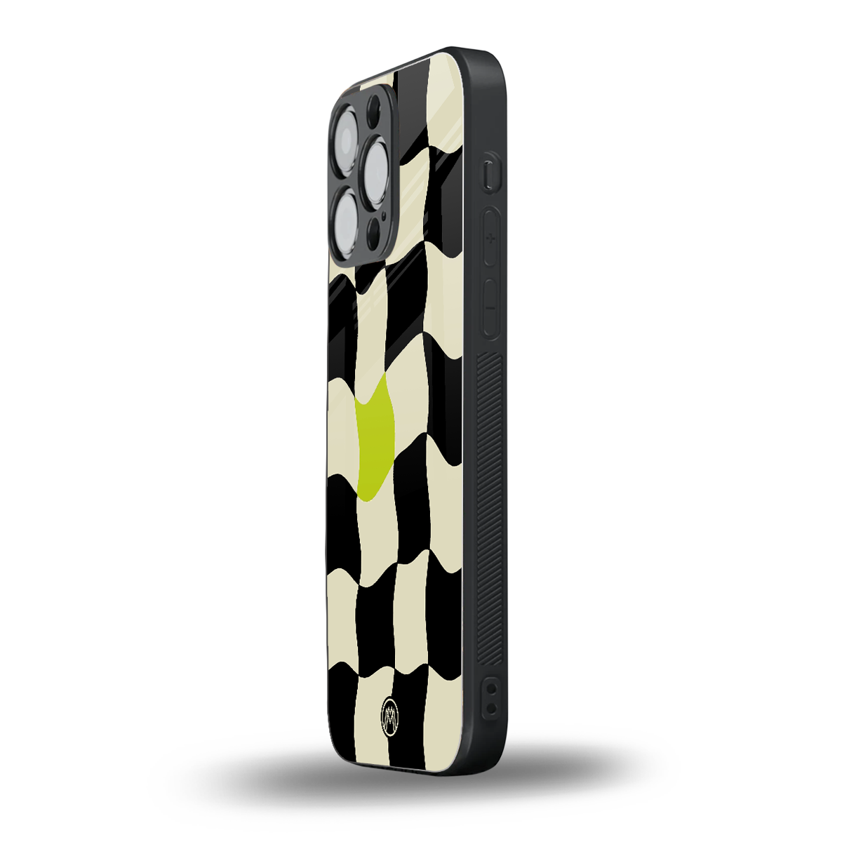 trippy pastel checks back phone cover | glass case for iphone 16 pro max