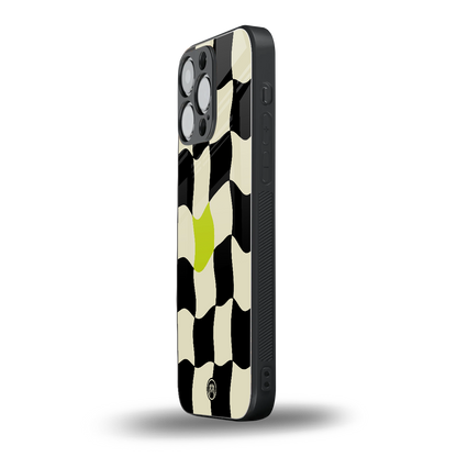 trippy pastel checks back phone cover | glass case for iphone 16 pro max
