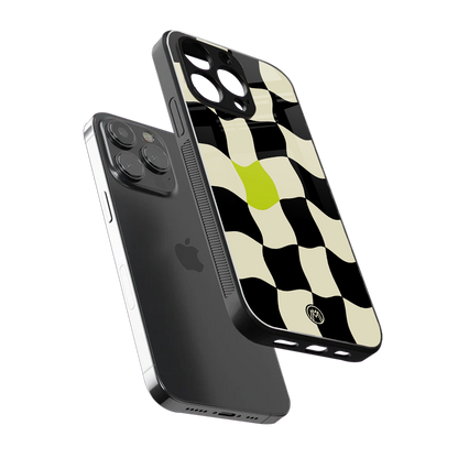 trippy pastel checks back phone cover | glass case for iphone 16 pro