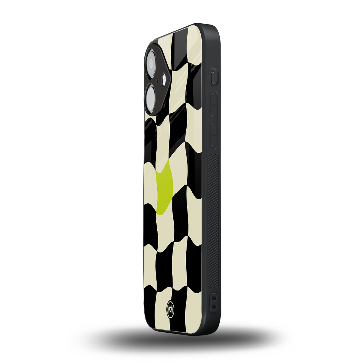 trippy pastel checks back phone cover | glass case for iphone 16