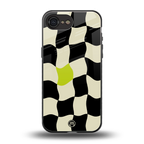 trippy pastel checks back phone cover | glass case for iphone 16e
