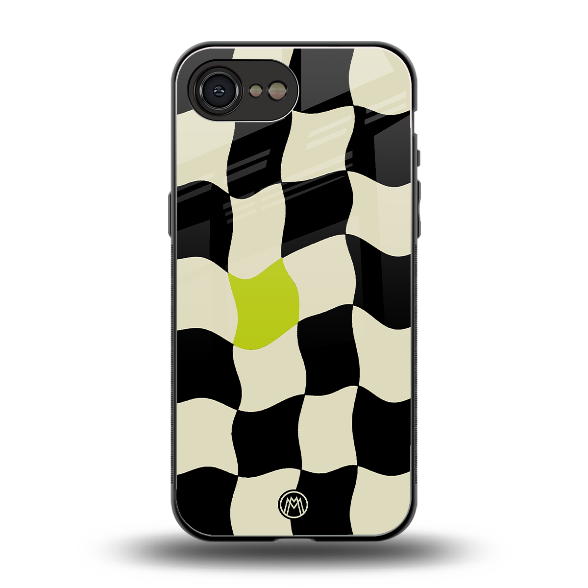 trippy pastel checks back phone cover | glass case for iphone 16e